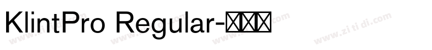 KlintPro Regular字体转换 KlintPro Regular字体转换